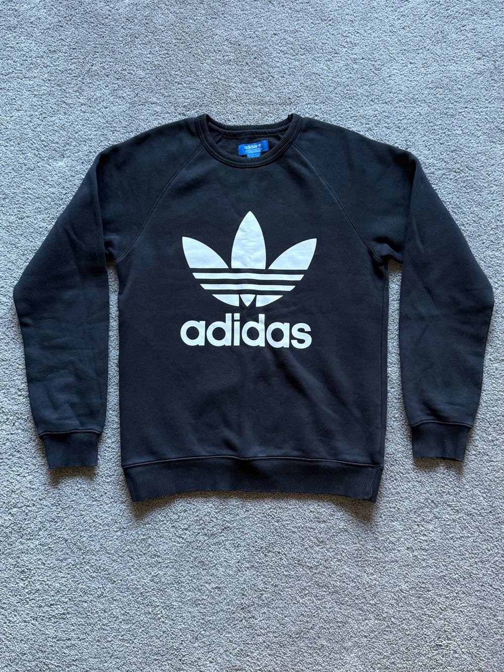 Adidas Women’s Black Trefoil Crewneck Sweatshirt